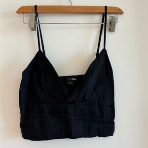 Fashion Nova Black Crop Top - S